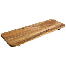 Acacia Wood Display Platter Raised Serving Board Feet Cheese Charcuterie Tray