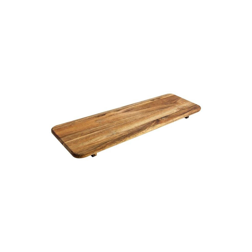 Acacia Wood Display Platter Raised Serving Board Feet Cheese Charcuterie Tray