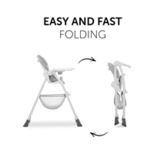 Hauck Hauck Sit N Fold Highchair Compact Folding Lightweight Suitable - Grey 2