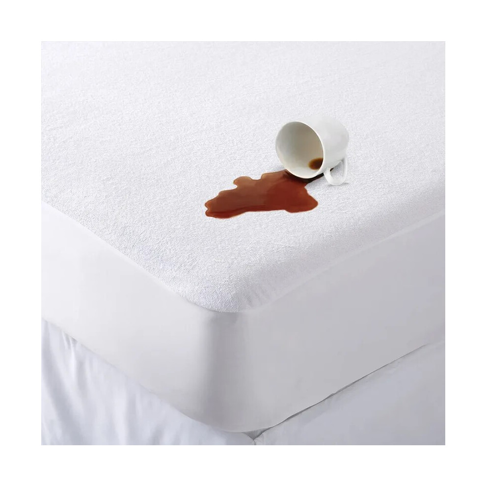 (King) Waterproof Terry Mattress Protector Cotton
