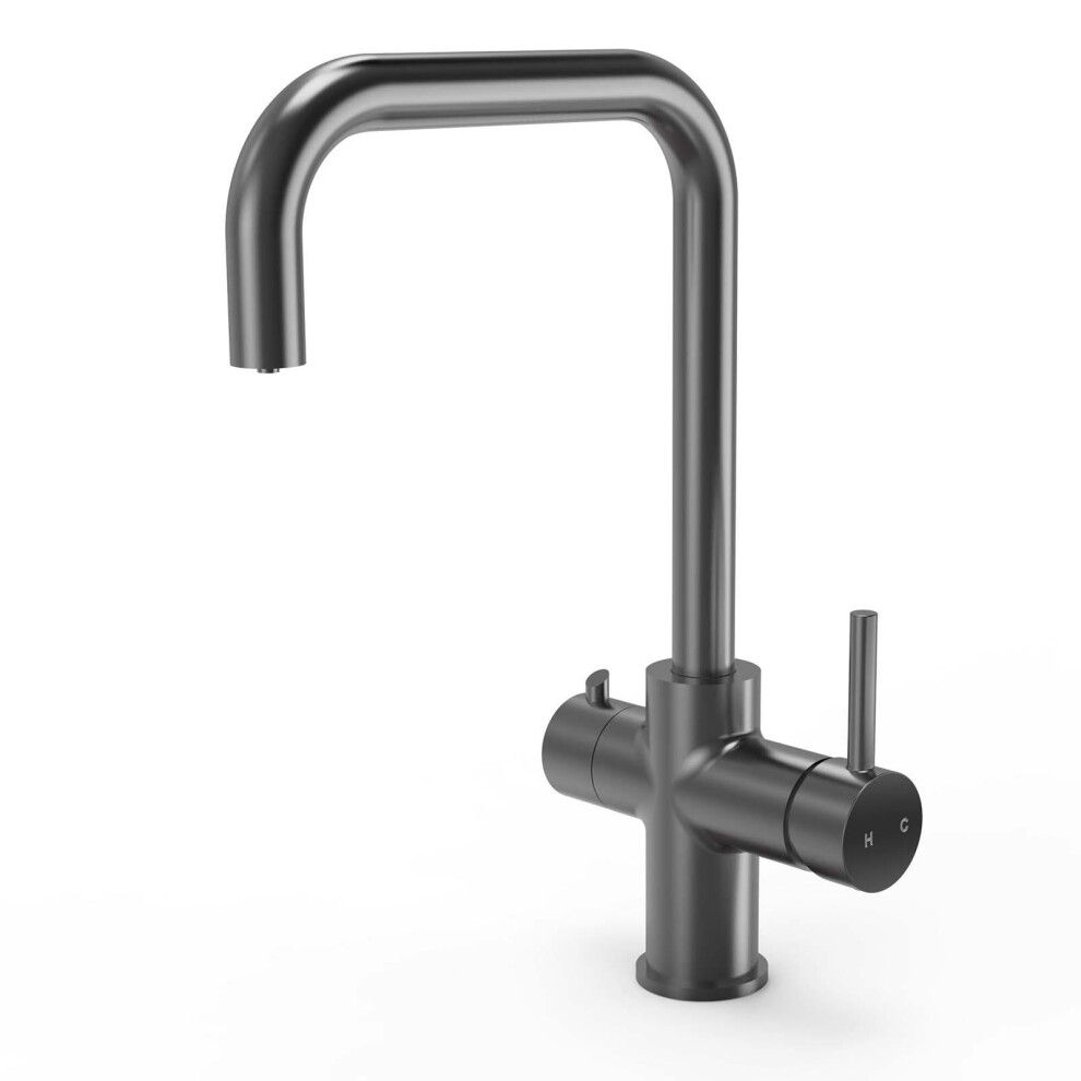 3-In-1 Hot Water Kitchen Tap With Tank & Filter, Gun Metal Grey - SIA HWT3GM