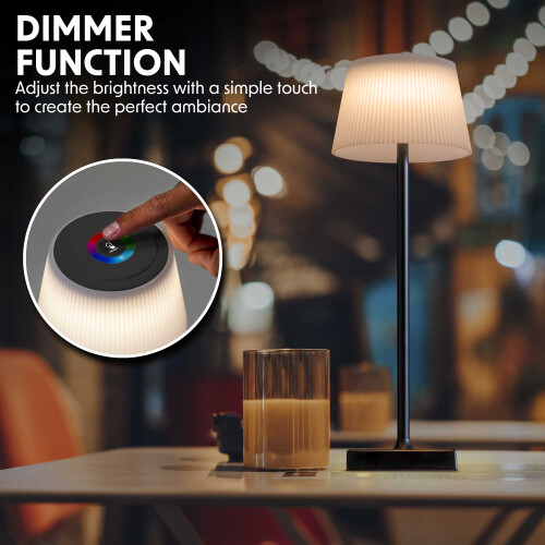 Dellonda Dellonda Rechargeable Table Lamp with RGB Colours - Black Frame 2