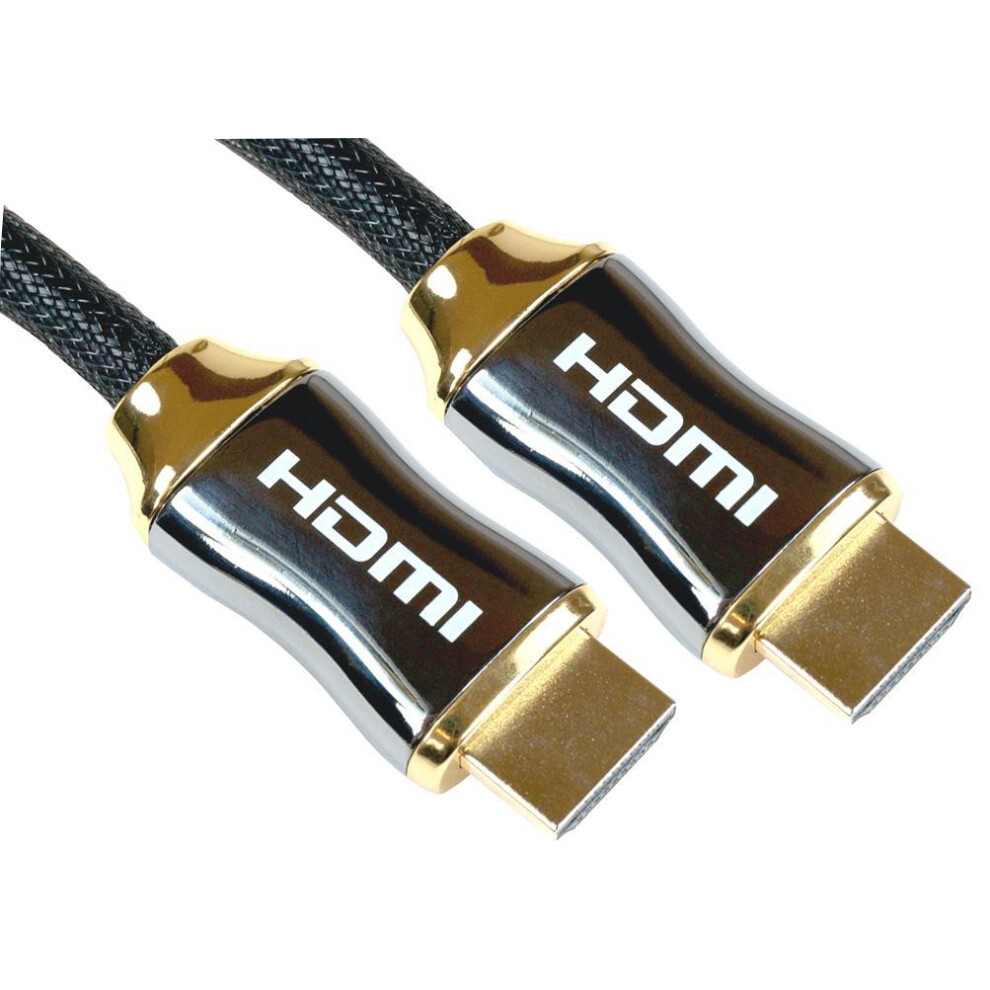 Pro Signal High Speed Hdmi Lead Male To Male Braided Plated 0.5M Gold/Black 5055781230622