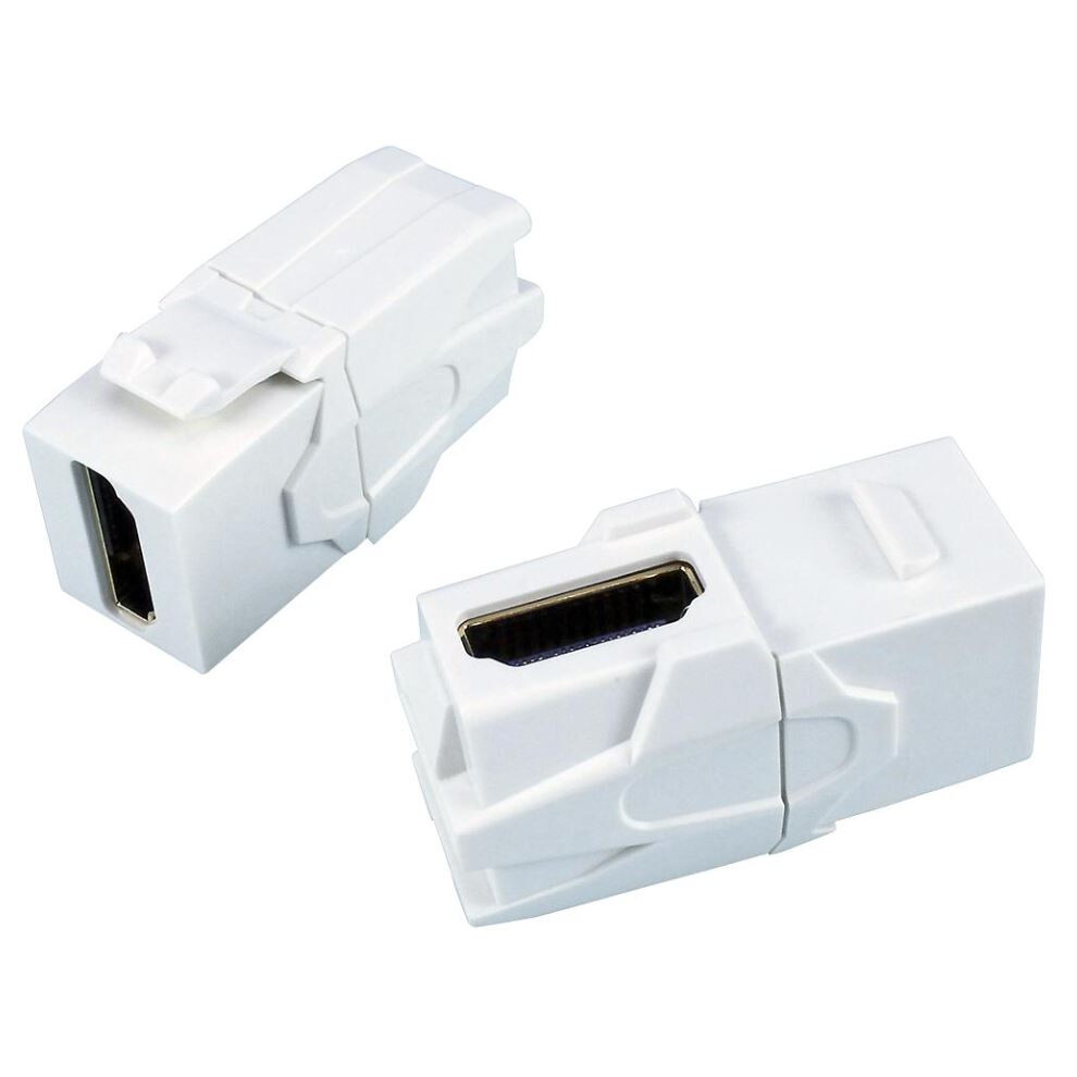 Tuk - 90 Degree Hdmi Female To Female Keystone Coupler, White 3551994112912