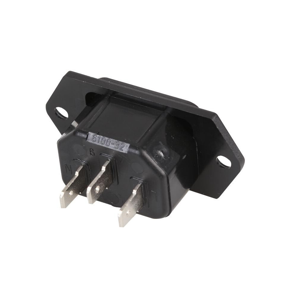 Schurter - C13 Iec Appliance Outlet, Screw On Panel Mount With Solder Tabs 3561084132188