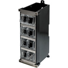 TUK - 8 Port DIN Rail Mountable Keystone Patch Panel, Unloaded