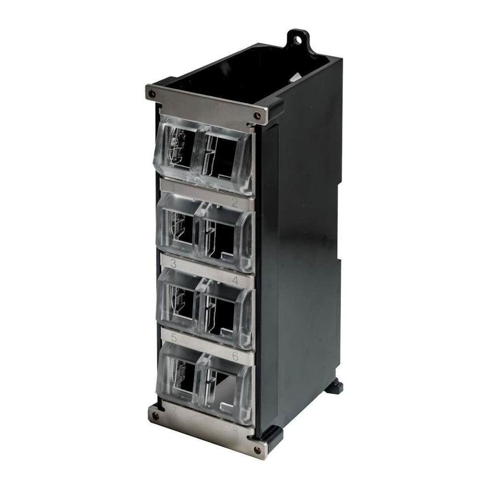 Tuk - 8 Port Din Rail Mountable Keystone Patch Panel, Unloaded 3561104132921
