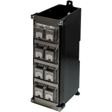TUK - 8 Port DIN Rail Keystone Cat6a Patch Panel