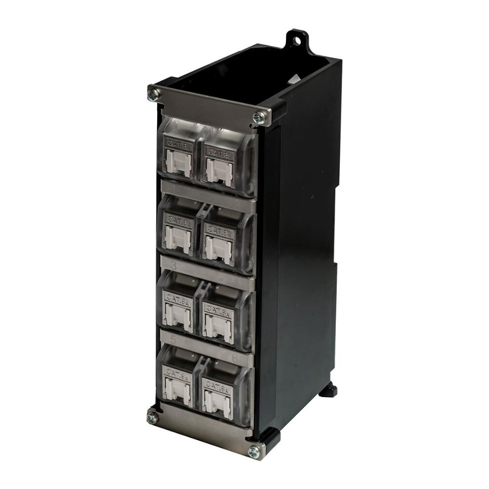 Tuk - 8 Port Din Rail Keystone Cat6a Patch Panel 3561104132938