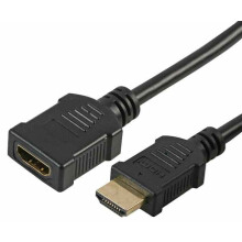 PRO SIGNAL - HDMI Male to HDMI Female Lead with Gold Connectors, 0.5m