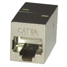 TUK - Cat6A Shielded Inline Coupler, Silver