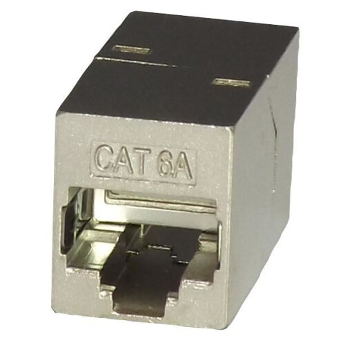 TUK - Cat6A Shielded Inline Coupler, Silver