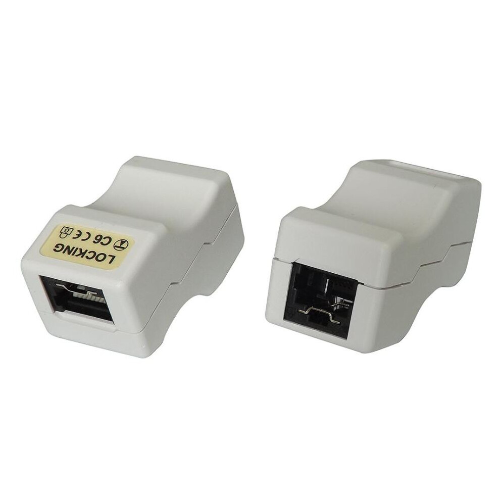 Tuk - Lokjac Cat6 Locking Inline Coupler, White 3561124152404
