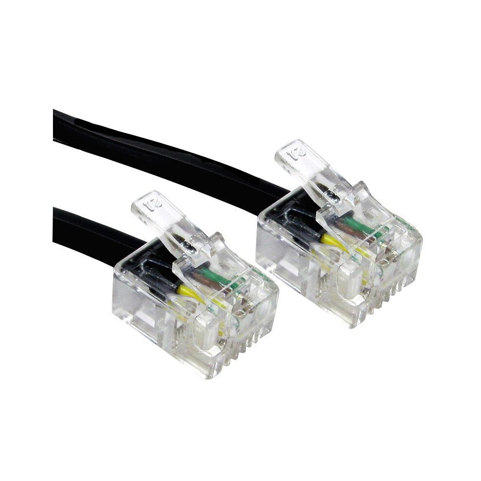 Raraion - Rj11 Plug To Plug Modem Cable - 5M Black 5055781202223