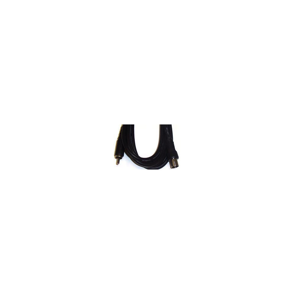 Pro Signal - Phono (Rca) Plug To Coaxial Tv Plug Lead, 2M Black 5051259036970