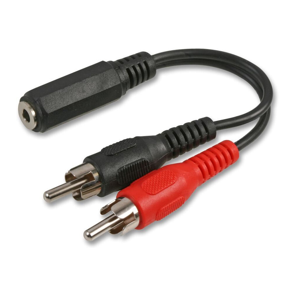 Pro Signal - 3.5Mm Stereo Jack Socket To 2X Phono (Rca) Plugs Adaptor Lead 5051259029569