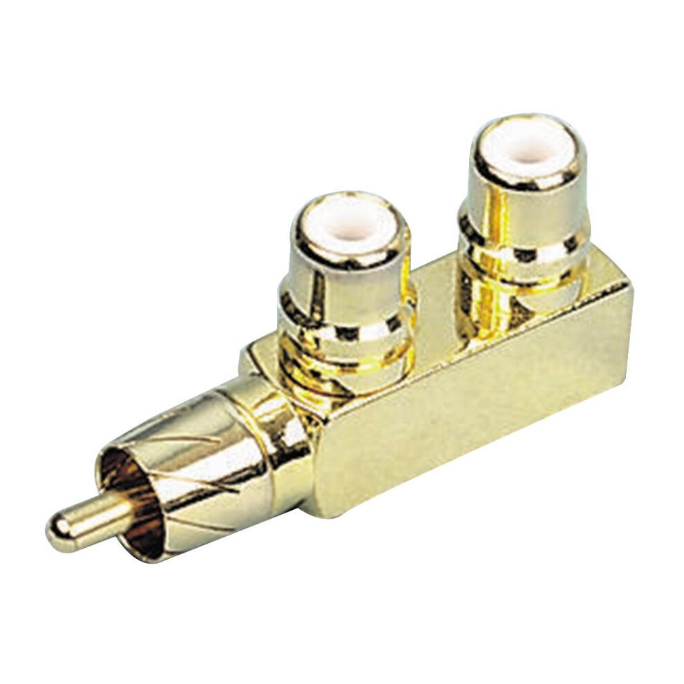 Pro Signal - Adaptor, 2X Phono Socket To Plug, Gold 3551984122990