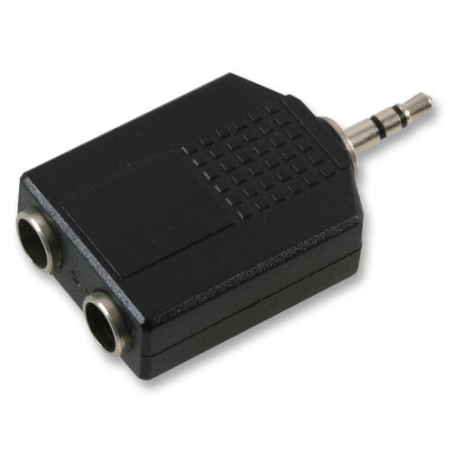 PRO SIGNAL - Adaptor, 2x 6.35mm Socket to 3.5mm Plug