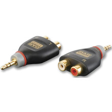 XCALIBER - 2x Phono (RCA) Female to 3.5mm Stereo Jack Male Adaptor