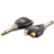 XCALIBER - 2x Phono (RCA) Female to 6.35mm (1/4") Mono Jack Male Adaptor