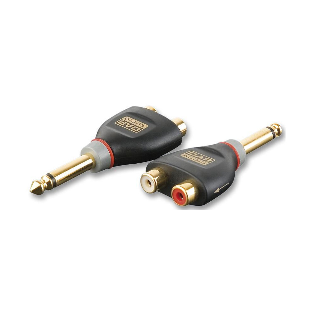 Xcaliber - 2X Phono (Rca) Female To 6.35Mm (1/4") Mono Jack Male Adaptor