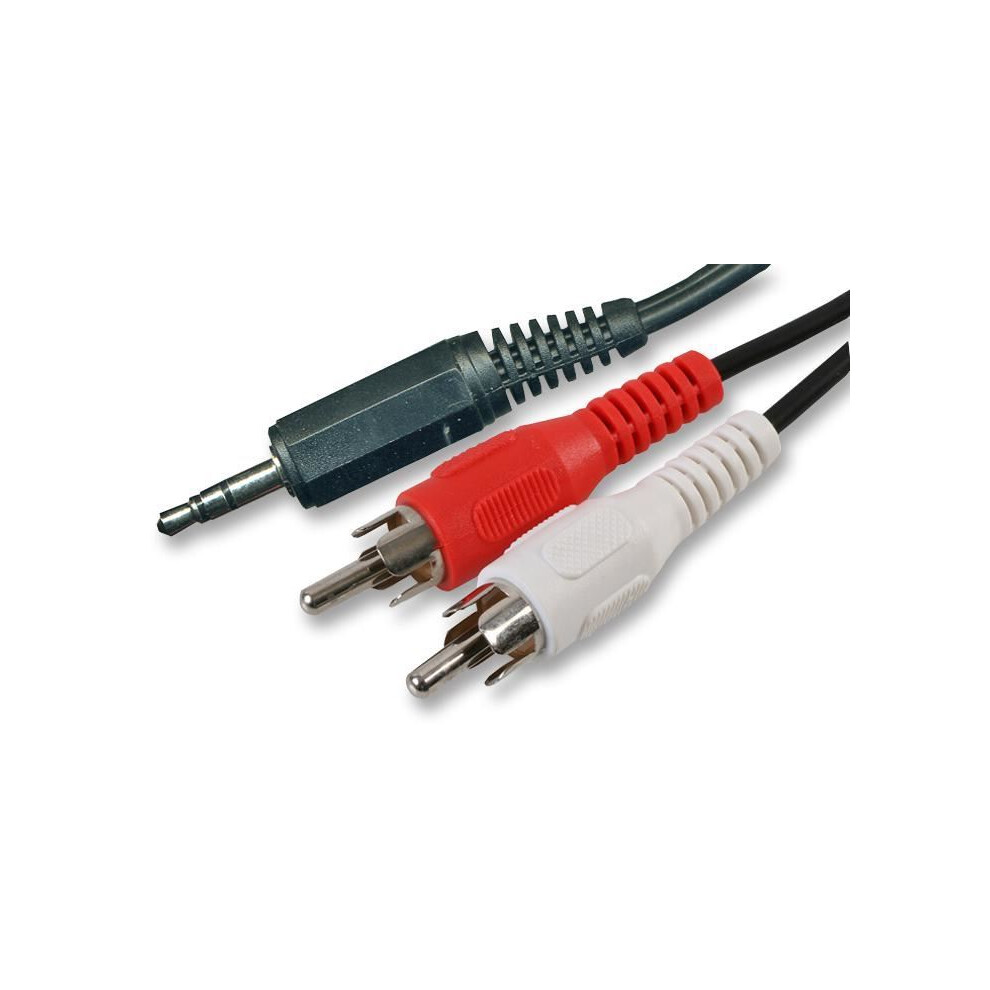 Pro Signal - 3.5Mm Stereo Jack Plug To 2X Phono (Rca) Plugs Lead, 1.8M Black 8800202336479