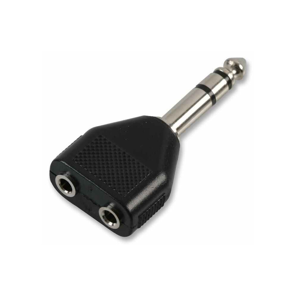 Pro Signal - 2X 3.5Mm Mono Jack Sockets To 1X 6.35Mm Stereo Jack Plug Splitter 3341804122763
