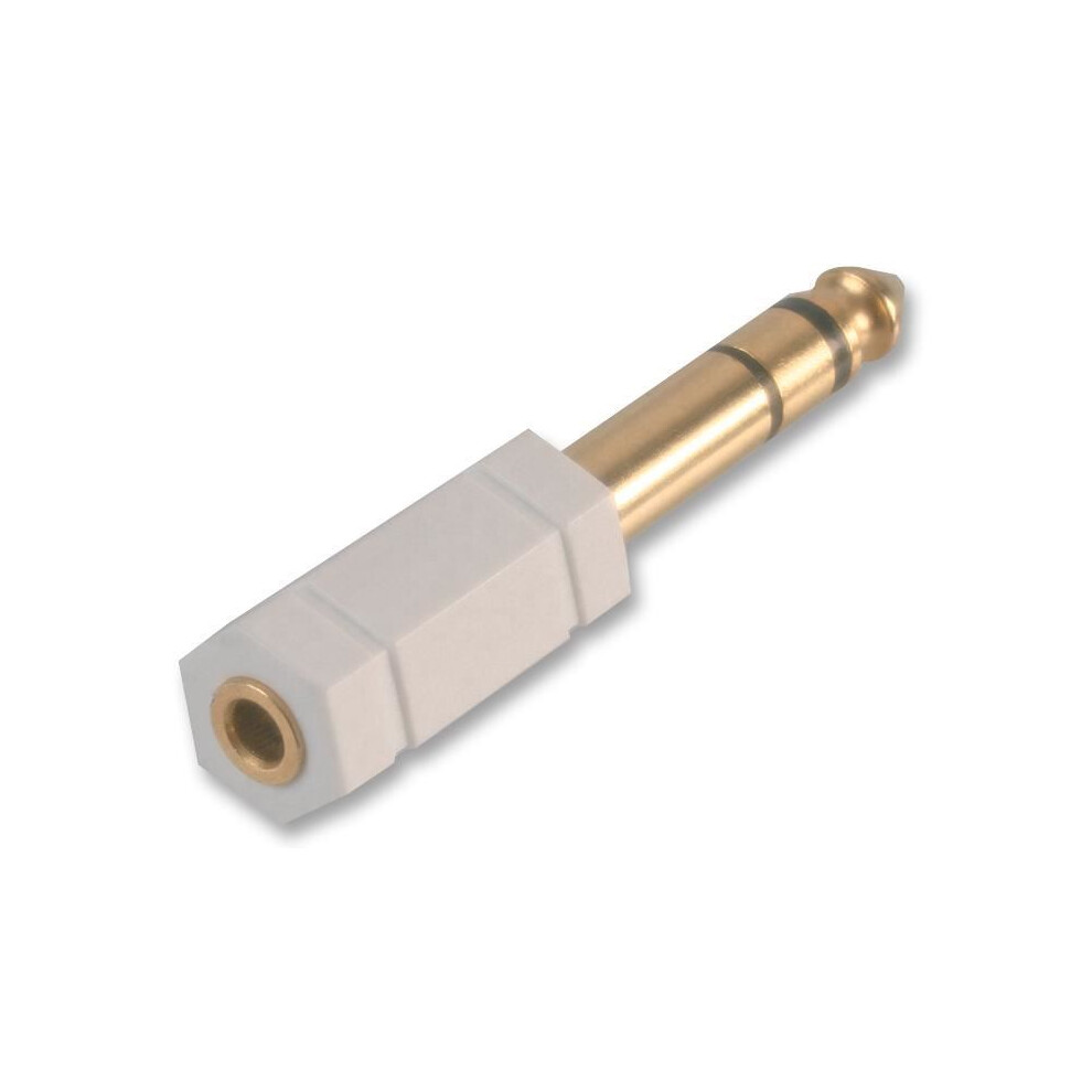 Pro Signal - Jack Adaptor, 3.5Mm To 6.35Mm, Stereo, White 642610978623