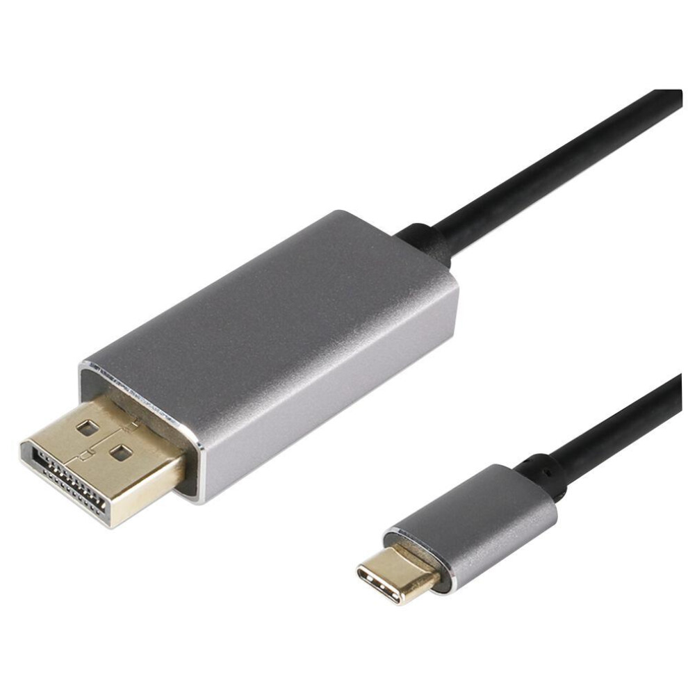 Pro Signal - Usb-C Male To 4K Displayport Male Adaptor Lead, 1M Black 5051259220225