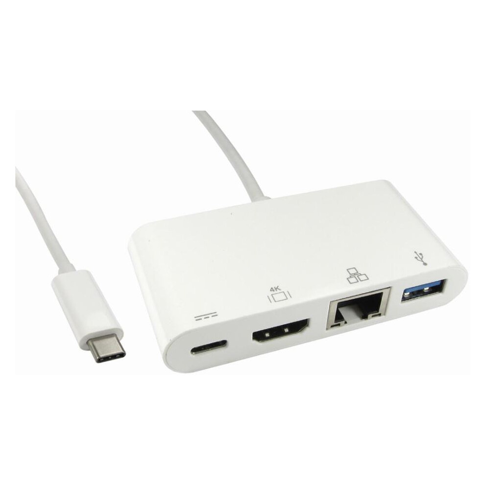 Pro Signal - Usb Type-C To Hdmi/Usb 3.0 & Ethernet Adaptor With Power Delivery 3561114182282
