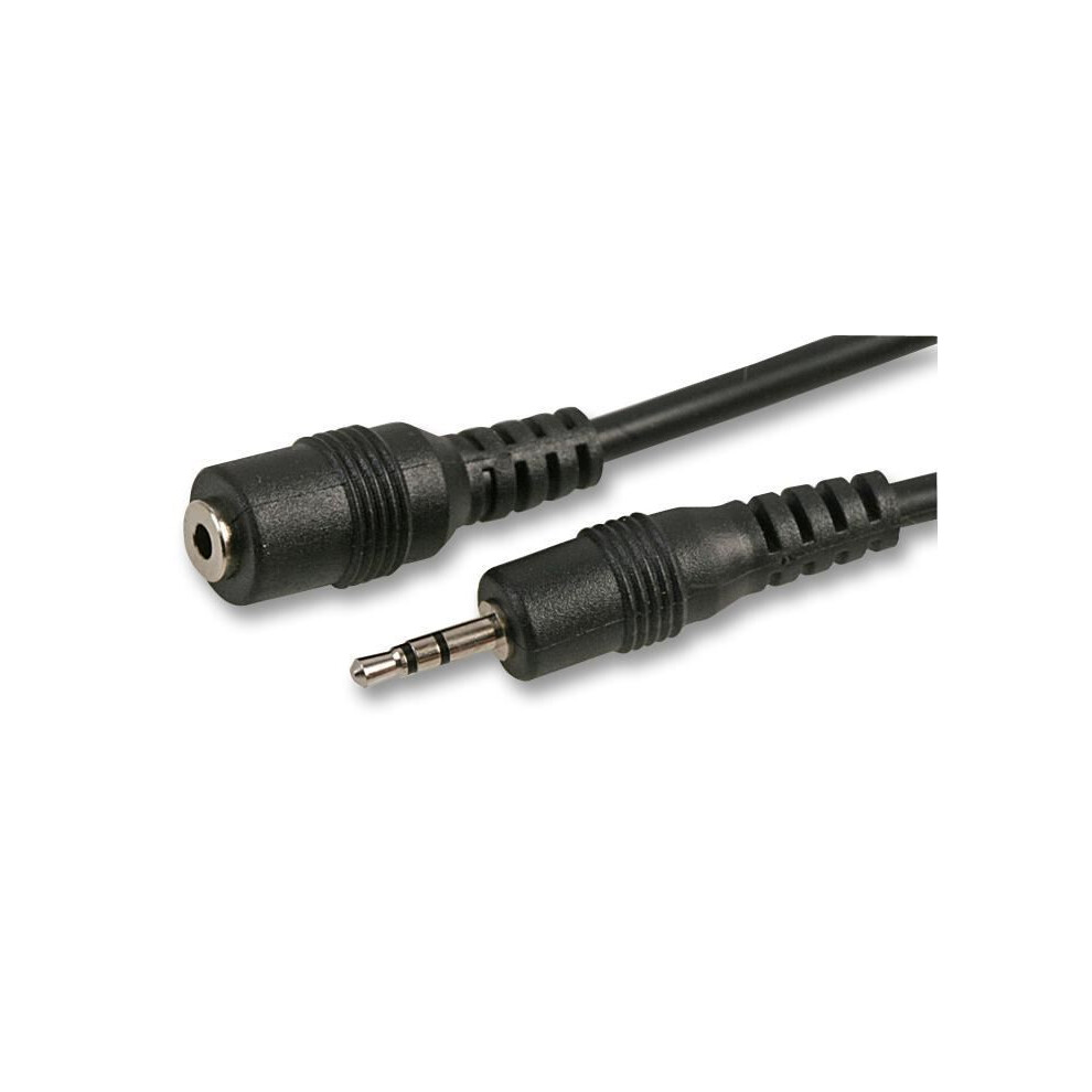 Pro Signal - 2.5Mm Stereo Jack Socket To Plug Lead, 2M Black 8800202328009