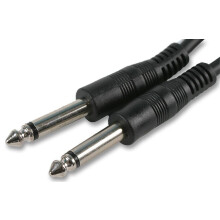 PRO SIGNAL - 6.35mm (1/4") Mono Jack to Jack Plug Lead, 1m Black