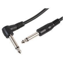 PRO SIGNAL Right Angle 6.35mm (1/4") Mono Jack Plug to Straight Plug Lead 3m