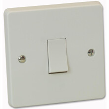 CRABTREE - 10AX 1 Gang 1 Way SP Light Switch, White