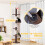 PawHut PawHut Floor to Ceiling Cat Tree 5-Tier Climbing Tower Scratching Post Brown 3