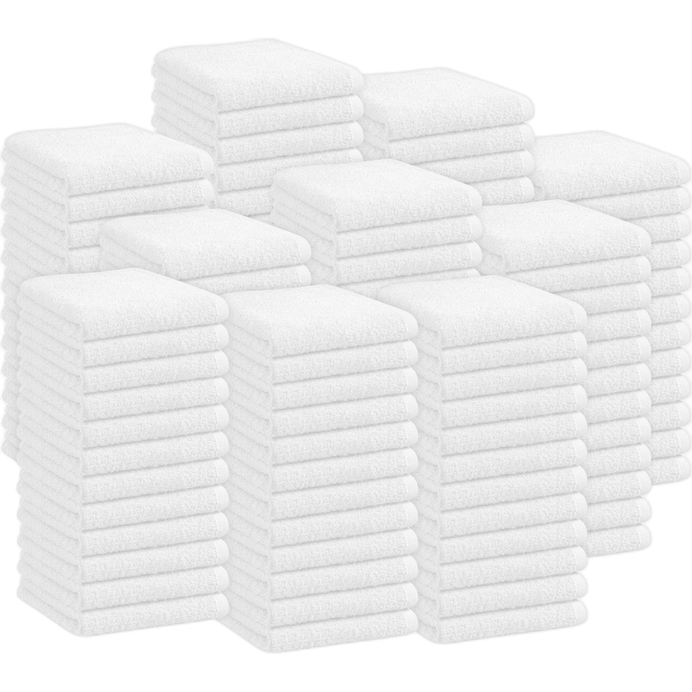 (White, 6-Piece) Luxury Face Cloths Towels 100% Egyptian Cotton Flannels Wash Cloths Towels 500GSM-image-OPC-PFCPBC7-NEW