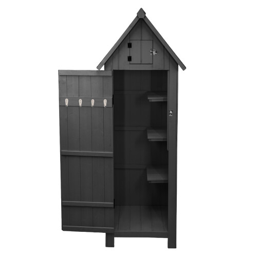 Gartenschrank aus Holz – Grau 2