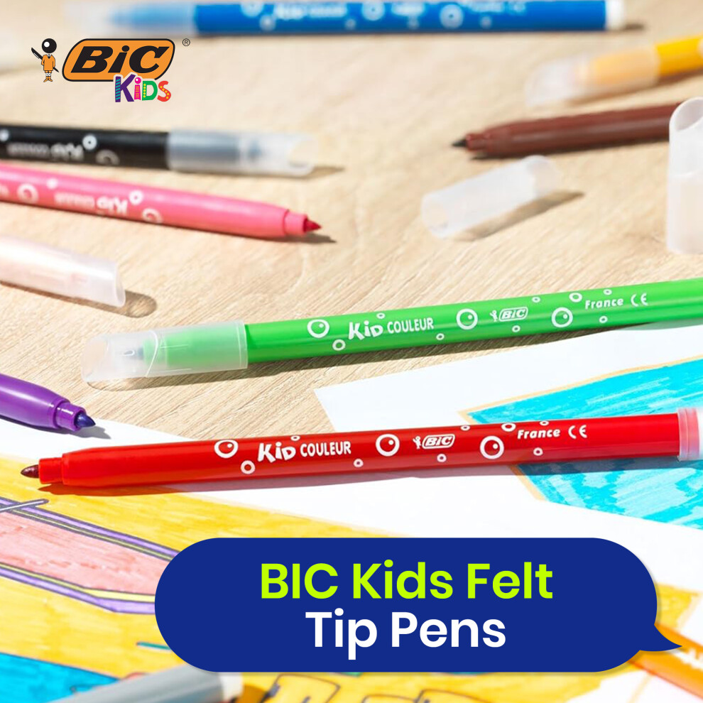 BIC Kids Colouring Set with Felt Tip Pens Graphite Pencils Crayons