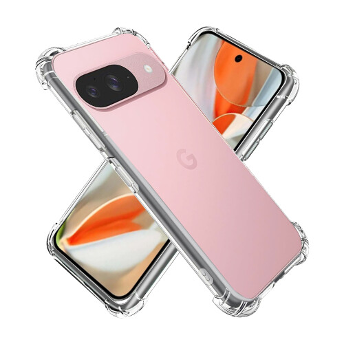 (Clear) For Google Pixel 9 Bumper Plain Silicone Gel Phone Case 2