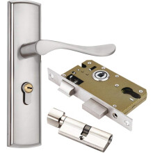 Qrity Door Handle Lever, Euro Lever Lock, Handle Lock, 2 Lever Lock, Cylinder, 3 Copper Keys, Zinc Alloy