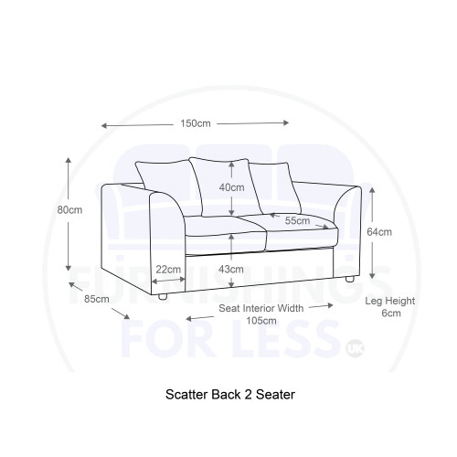 (Mustard, 2 Seater) Luxor Scatter Back Colourful Cord Sofa Range 2