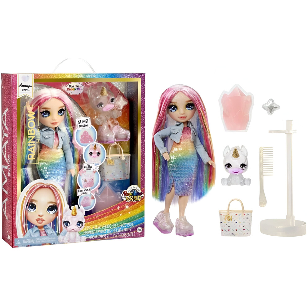 Mga Entertaiment New Rainbow High Amaya With Slime Kit & Pet - Rainbow 11 Shimmer Doll