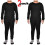 (Black - 2 Pack, 9 - 10 Years) Kids Thermal Long Johns Set Plain Warm 2 Pack 1