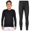 (Black - 2 Pack, 9 - 10 Years) Kids Thermal Long Johns Set Plain Warm 2 Pack 4