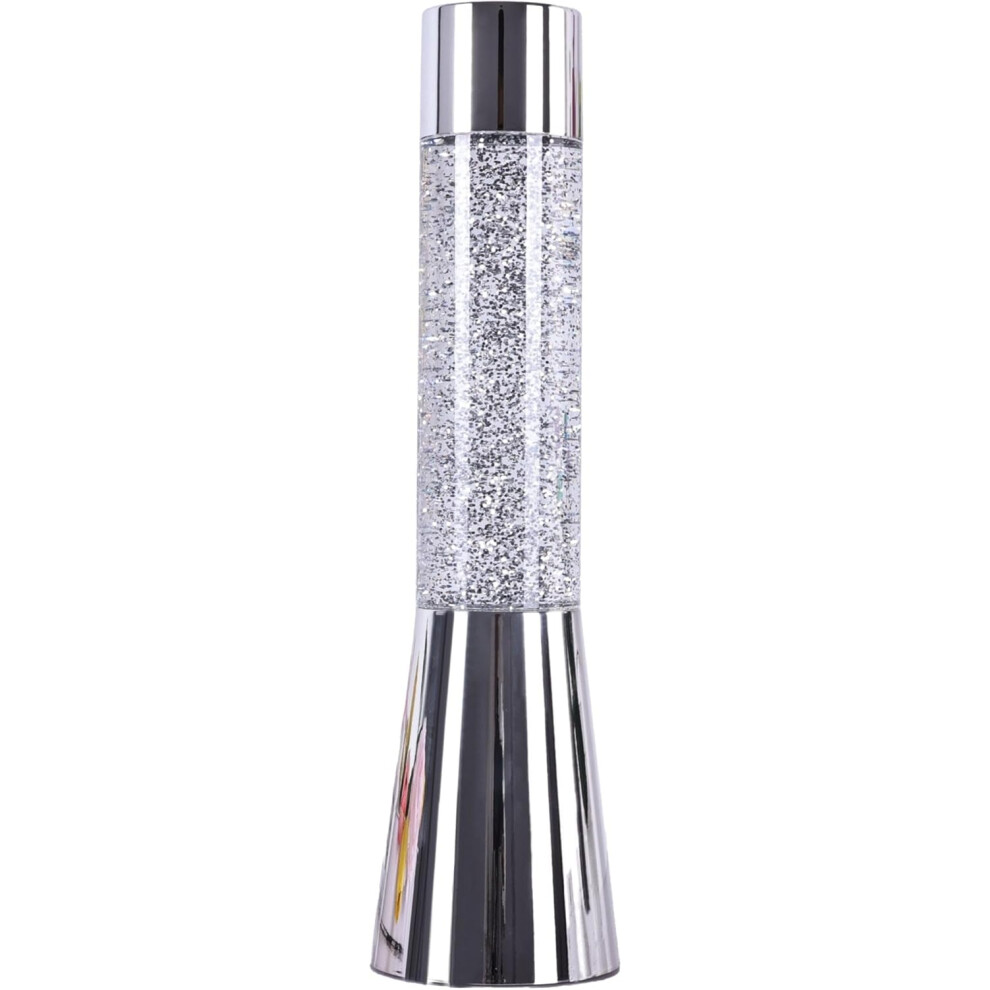 Silver Metallic Glitter Lamp A Touch of Glamour and Enchantment