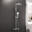 NES Home Modern Round Exposed Thermostatic Mixer Shower Set With Shower Head and Handheld 3