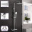 NES Home Modern Round Exposed Thermostatic Mixer Shower Set With Shower Head and Handheld 1