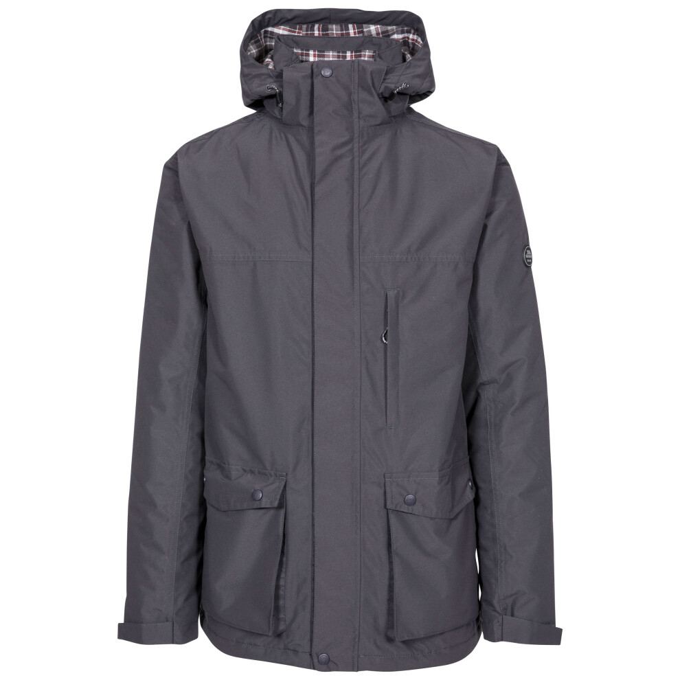 (S, Dark Grey) Trespass Mens Padded Waterproof Jacket Vauxelly