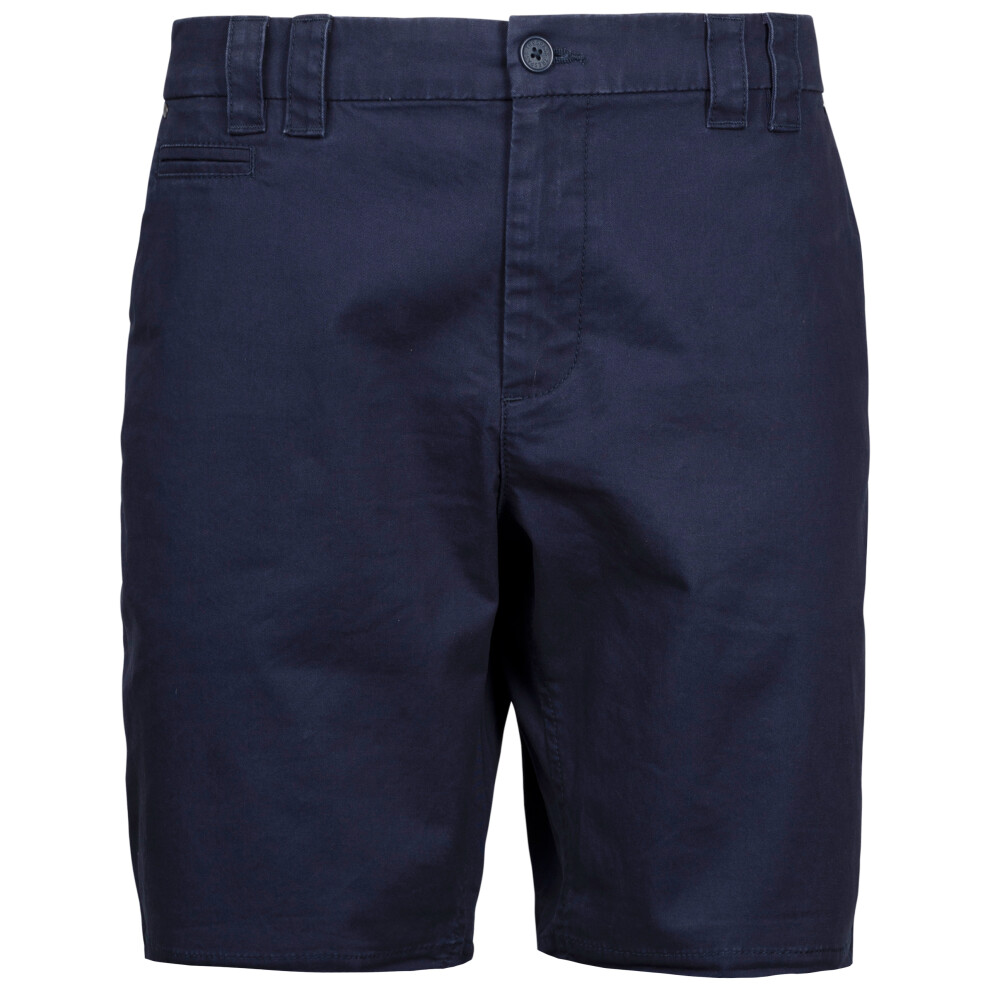 (S, Navy) Trespass Mens Chino Shorts with Pockets Camowen