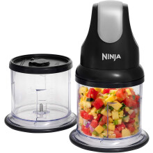 Ninja Professional Chopper NJ1002UKBK - 200W Black Stackable with 2 Containers for Chop Mince and Puree, Pulse Action